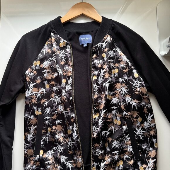 Peter Som Black & Patterned Jacket Size M - Picture 2 of 3
